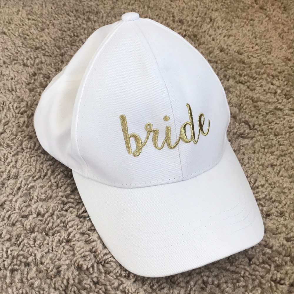 Bride white baseball cap